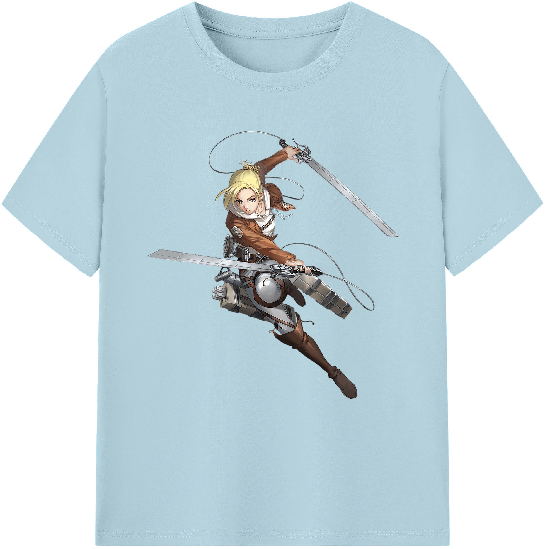 （画像用） 進撃の巨人 アニ・レオンハート Attack on Titan Annie Leonhart 綿100％半袖Tシャツ（フロントプリント）